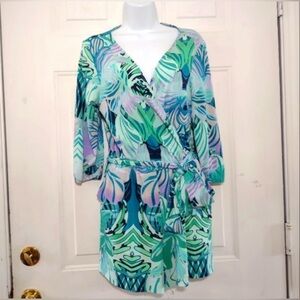 Tropical print romper - L